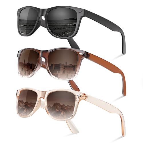 Foliful Womens-Sunglasses Polarized Sunglasses-Womens: Trendy Retro Sun Glasses with UV Protection for Travel Driving