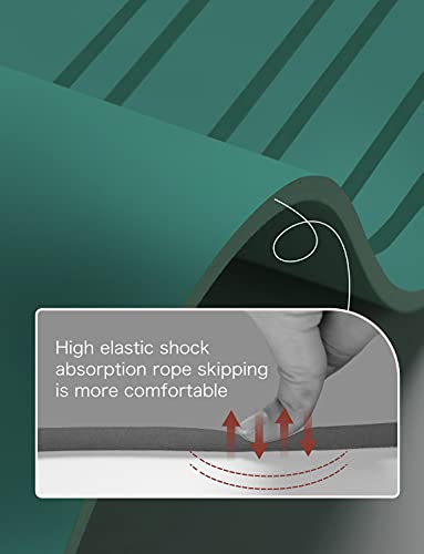 Nuveti Rope Skipping Mat, Indoor Jump Rope Mat 55''X 24'' 8Mm Extra Thick Non Slip Exercise & Fitness Mat Absorbant And Comfortable Jumping Mat Green #TOP4