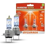 SYLVANIA - H7 SilverStar Ultra - High Performance Halogen Headlight Bulb, High Beam, Low Beam and Fog Replacement Bulb, Brightest Downroad with Whiter Light, Tri-Band Technology (Contains 2 Bulbs)