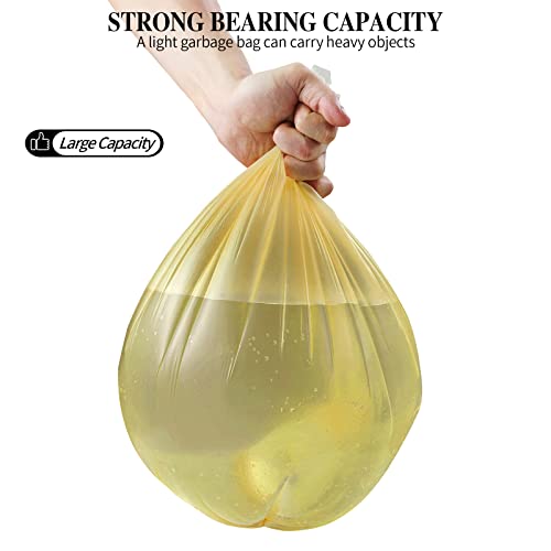 5 Rolls Small Trash Bags - 100 Counts Durable 4 Gallon Small Garbage Bags For Home Office Kitchen Bathroom Bedroom Trash Can Liners（Golden） #TOP3