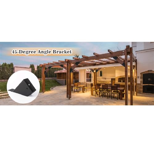 Supports de pergola anti-accumulation d'eau avec angle de 45° - 6