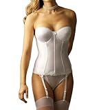 Va Bien Women's Plus Size Smooth Satin Hourglass Bustier