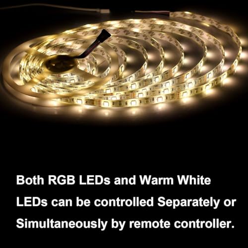 Tira de LED SUPERNIGHT RGBWW IP65 16.4 pies 300 LEDs miniatura 5