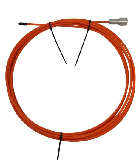 Kit pulizia tubi stufa caldaie a pellet con prolunga flessibile da 3/5/7/10 metri e 2 Mini scovoli nylon da 100 mm inclusi nel kit, Pulizia canne fumarie da 100 mm, supera agevolmente curve a 45 e 90°