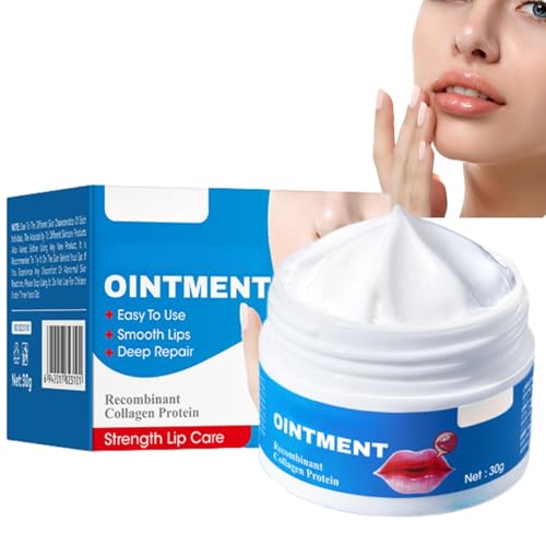 Lip Repair Ointment Cream, Lip Balm Repair, Angular Chei/llitis Lip Salve, Moisturising Soothing Lip Balm for Dry, Chapped, Cracked Lips, Gentle Lip Care Balm, 30g