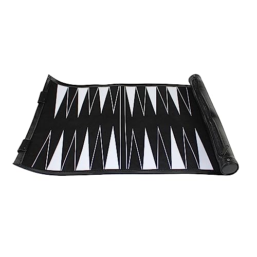 Backgammon de voyage noir 33 cm mallette jeu de société traditionnel compact - 6