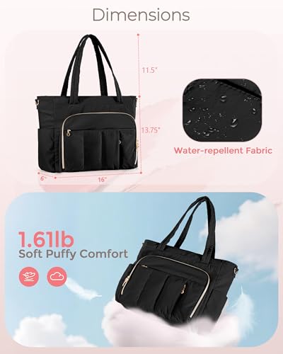 Bolso tote para profesor Marscamd con bolsillos acordeón miniatura 5