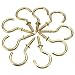 Mini Ceiling Screw Hooks Hanging Cup Hooks Brass Plated 50 Pcs (1/2 inch)