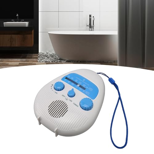AM FM Duschfunk, Wasserdichtes Hänge -Badezimmer -Radio in Lautsprecher mit Rotierenden, Batterie Betrieben