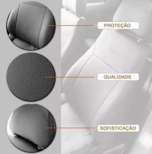 Capa de Banco Carro Universal em Couro Vw Gol Voyage Polo Fox