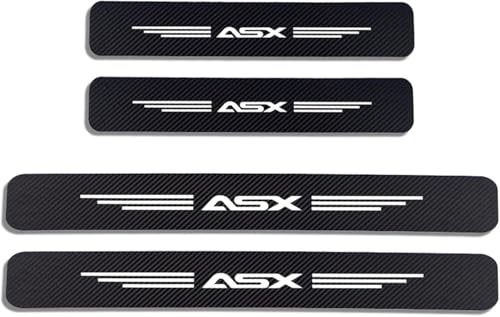 Lot de 4 seuils de portière de Voiture en Fibre de Carbone pour Mitsu-bishi ASX, Protection Anti-Rayures et Anti-Usure, Blanc – vue 2