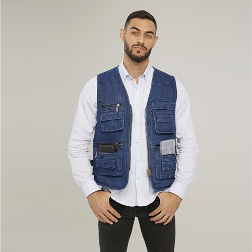 Men's Utility Work Hunting Travel Fishing Multi-Pockets Outdoor Vests4