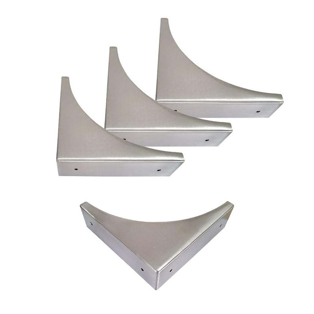 Metal Corner Protector Brushed Silver Decor Table Corner Protectors 4PCS