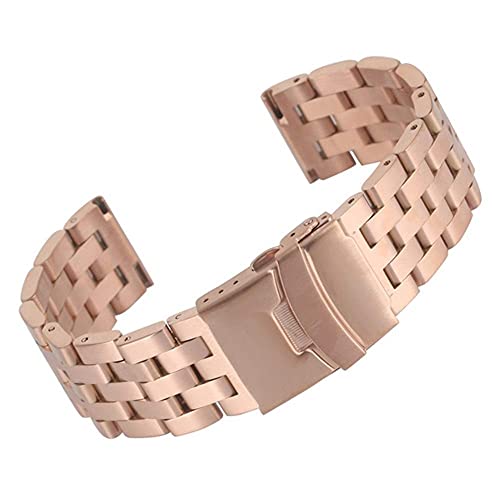 Bracelet montre acier inoxydable pliable argenté avec maillons robustes