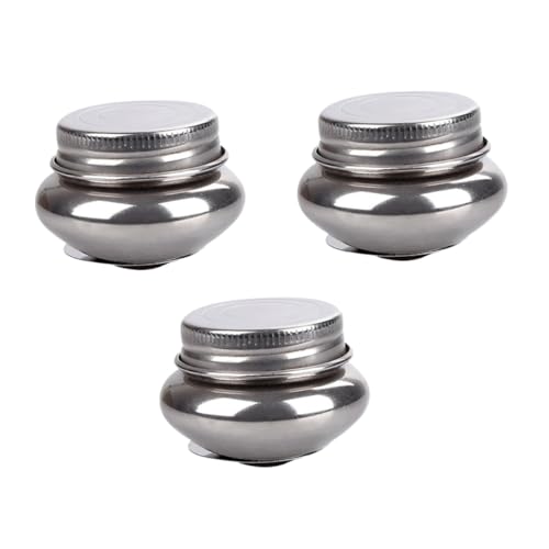 TEHAUX 3 Piezas Bote De Pluma Tapas Cubo De Lavado De Cepillos Lavadora De Pinceles De Artista Cepillo De Pintura Bote De Limpieza De Pluma Taza De Agua De Pintura Silver Acero Inoxidable