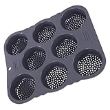 iplusmile Silikon Burgerbrötchenform Fach Wiederverwendbar Backform Pan für Brot Hohlraum Antihaft Leicht und Strapazierfähig für Hausgemachtes Backen