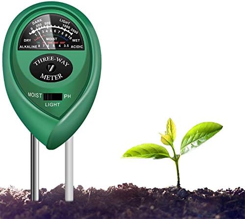 yoyomax Soil Test Kit, 3-in-1 Soil Tester pH Moisture Meter Plant Water Light Tester Testing Kits for Garden Plants