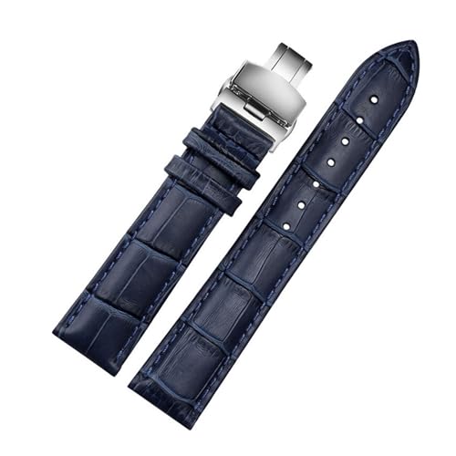 Bracelet en cuir véritable bleu nuit pour sublimer vos tenues de bureau