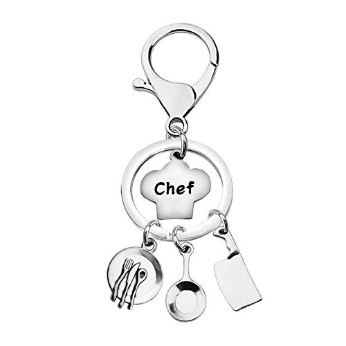 KUIYAI Chef Bracelet Chef Keychain Cooking Charms Bangle Culinary Graduation Gift - Main Image