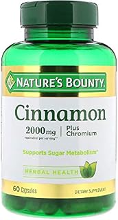Nature's Bounty Cinnamon 2000mg Plus Chromium, 60 Count