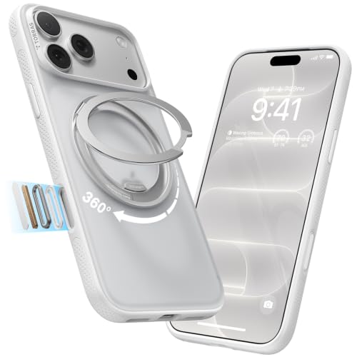 TORRAS 360 Magnetic Stand for iPhone 18 Pro Case, O3 Fitness Series, White