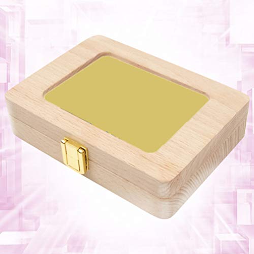 TOYANDONA Caixa de madeira para dentes de bebê, caixa organizadora de armazenamento de dentes de beb