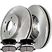 MotorbyMotor Rear Rotors 270mm Disc Brake Rotor & Brake Pad kits Fits for Buick Allure Lacrosse, Pontiac Grand Prix, Chevrolet Impala