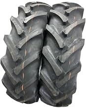 Two-12.4X28 Rear Tractor Tires R1 8 Ply W Tubes 12.4-28 Heavy Duty Lug Bar
