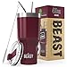 Beast 40 oz Tumbler Stainless Steel Vacuum Insulated Coffee Ice Cup Double Wall Travel Flask (Cranberry Red)
