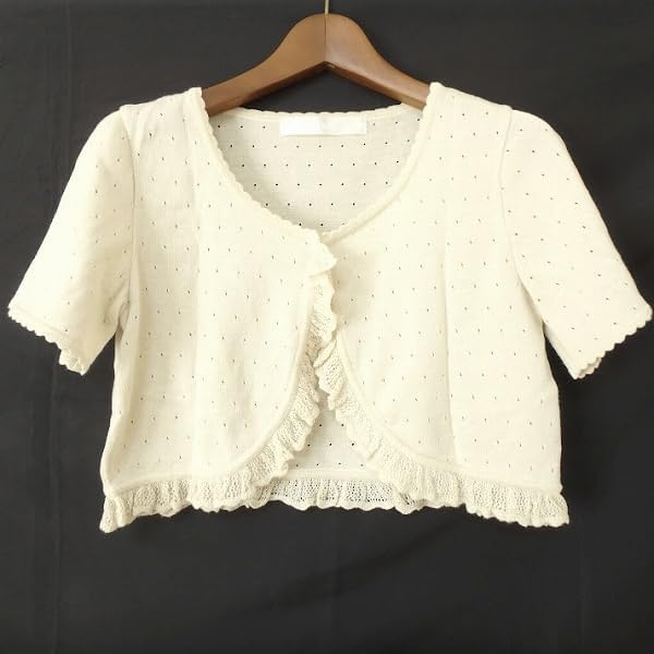 ピンクハウス PINKHOUSE カーディガン アイボリー ショート丈 ピンクハウス PINKHOUSE カーディガン アイボリー ショート丈
