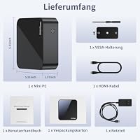DreamQuest Mini PC Windows 11 Pro AMD Ryzen 3 5300U (6C/12T,bis zu 3.8Ghz) 16GB DDR4 512GB M.2 SSD Micro Desktop Computer mit Dual Type C+HDMI 2.1/LAN/BT 5.3/WiFi 6/4xUSB3.2 für Office Klein PC – Ansicht 7