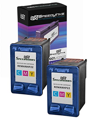 Speedy Inks Remanufactured Ink Cartridge Replacement for HP 22 (Tri-Color, 2-Pack)