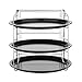 Set teglie pizza da 29 cm con supporto, 3 pezzi Nero