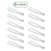 PARTY BARGAINS 8.5 Inches Plastic Serving Tongs, 12 Pack, Premium Quality & Heavy-Duty Clear Plastic Tongs for BBQ, Salads, Grilling, Buffets, Kitchen
