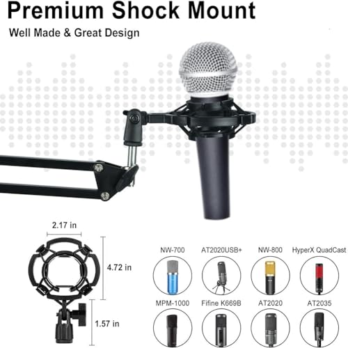 Bras de microphone pour bureau de streaming et visioconférence - 6