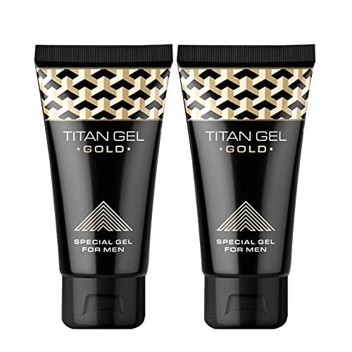 Titan Gel Gold Original 50 ml (2 Tubes) pour Hommes Meilleur Lubrifiant Corporel pour l'Agrandissement
