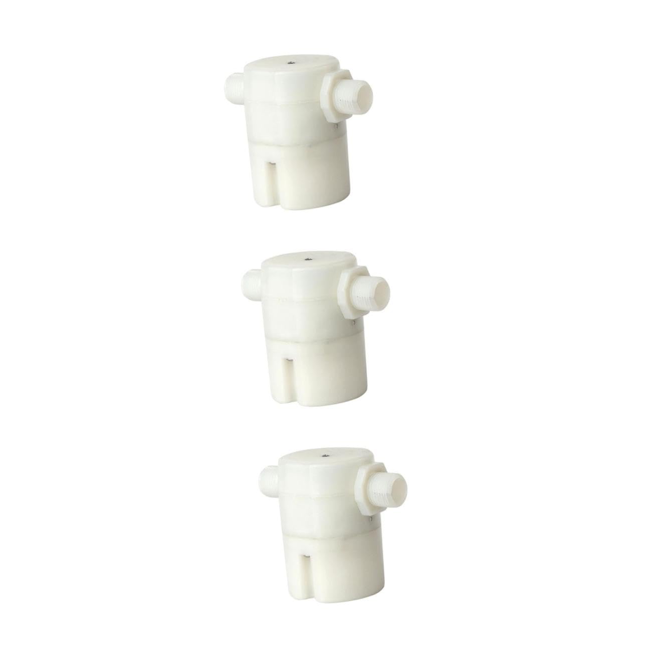 SOLUSTRE 3pcs Float for Float Automatic Float Valve Liquid Level Control Sensor Horizontal Water Valve Side Inlet Float Valve Floating Ball Valve Tower Tank Valve Water Tank Valve White