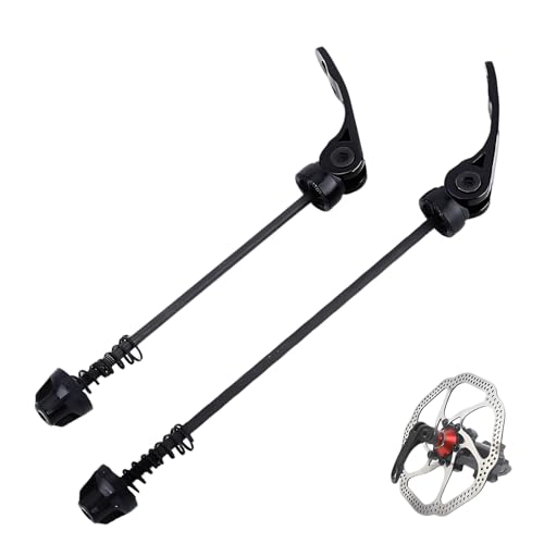 Zerabidpro Fahrrad Schnellspanner 2 Stück Schnellspannset Schwarz Extra Leicht Vorderrad - und Hinterrad Kompatibel mit Rennrad und Mountainbike Schwarz Robustes Aluminium