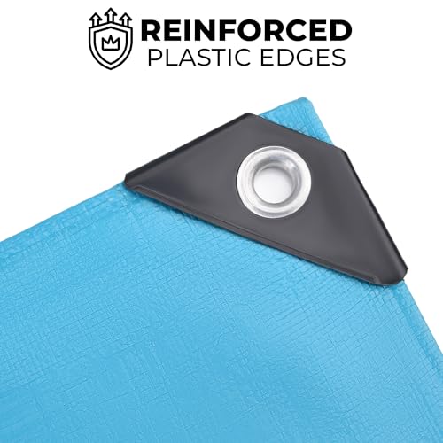 Tarps Heavy Duty Waterproof 20x20 ft, 12 mil Thick Tarp Cover with Grommets by Teal Elite - Used condition - Image 2