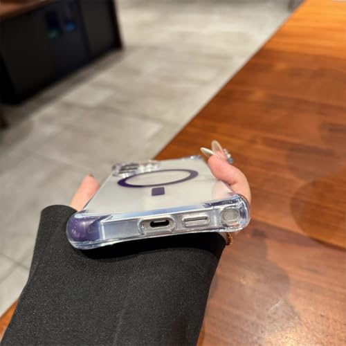 Coque magnétique S24 Ultra transparente rose premium