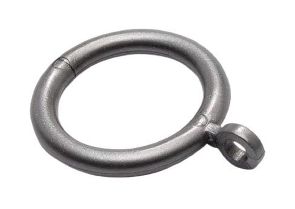 Merriway Grey Bh04511 (24 Pcs) Plastic Curtain Pole Rod Drapery Rings With Fixed Eye, Inner Diameter 25Mm (1 Inch) And Outer Diameter 33Mm (1.1/4 Inch) - Pack Of 24 Pieces
