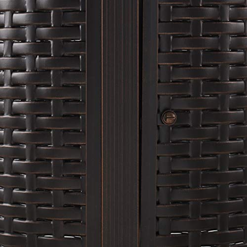 Fire Sense 63686 Hendricks Woven Aluminum Convertible Gas Fire Pit Table 37,000 Btu Multi-Functional Outdoor With Fire Bowl Lid, Nylon Weather Cover & Clear Fire Glass - Bronze Finish - Round - 34" #TOP4