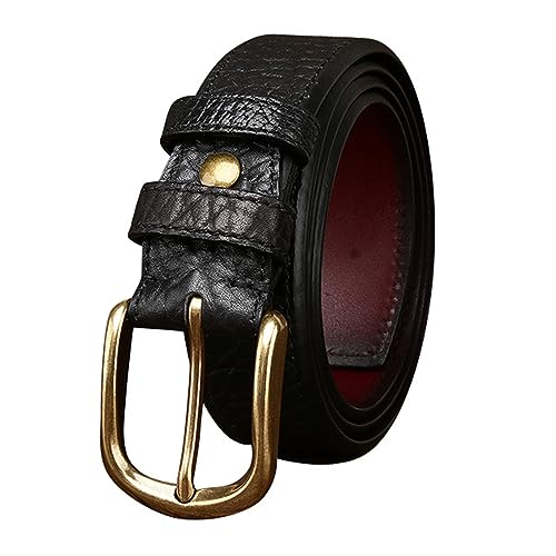 Ceinture homme en cuir rigide marron pour maintien parfait du pantalon