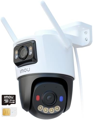 Imou 4G LTE Security Camera, Dual Lenses Outdoor WiFi Surveillanc...