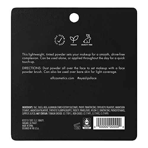 E.l.f. Prime & Stay Finishing Powder, Controls Shine & Smooths Complexion, Light/Medium, 0.18 Oz (5G) #TOP1