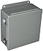 Hoffman A808CH J Box, NEMA 12 Hinged Cover, Steel, 8" x 8" x 4", Gray (HFA808CH)