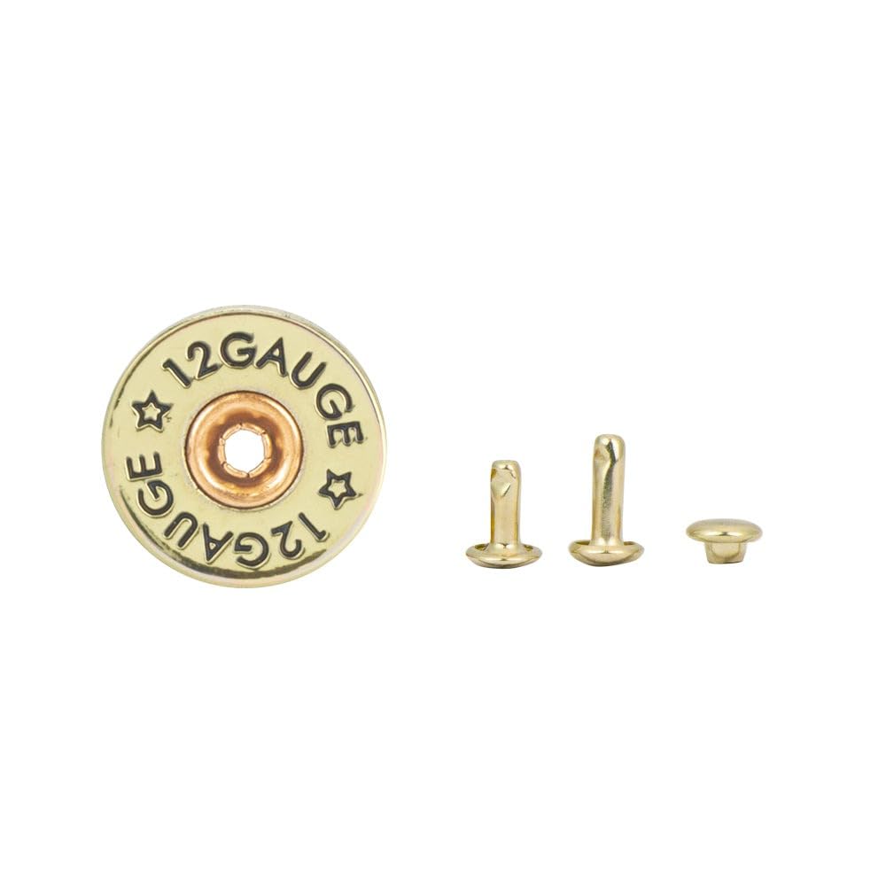 Amazon.com: Two Tone Shotgun Shell Rivet Back Conchos, 22mm (7/8 ...
