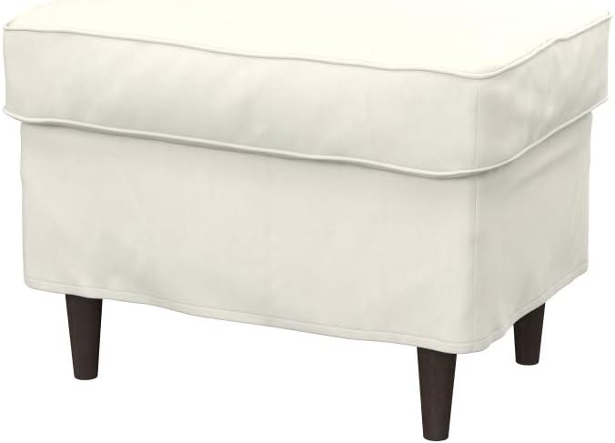 Soferia Replacement Compatible Cover for Strandmon Footstool, Fabric Majestic Velvet Creme