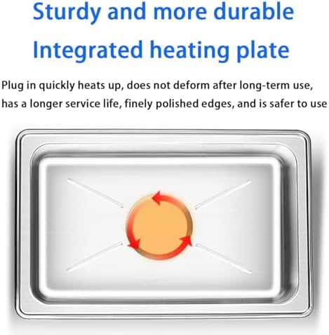 Calentador de Buffet Eléctrico con Tapa, Acero Inoxidable miniatura 5