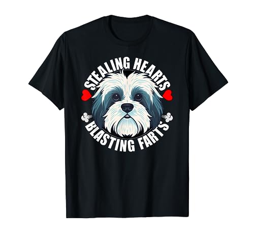 Divertido perro Havanese Robando Corazones Volando Pedos Camiseta